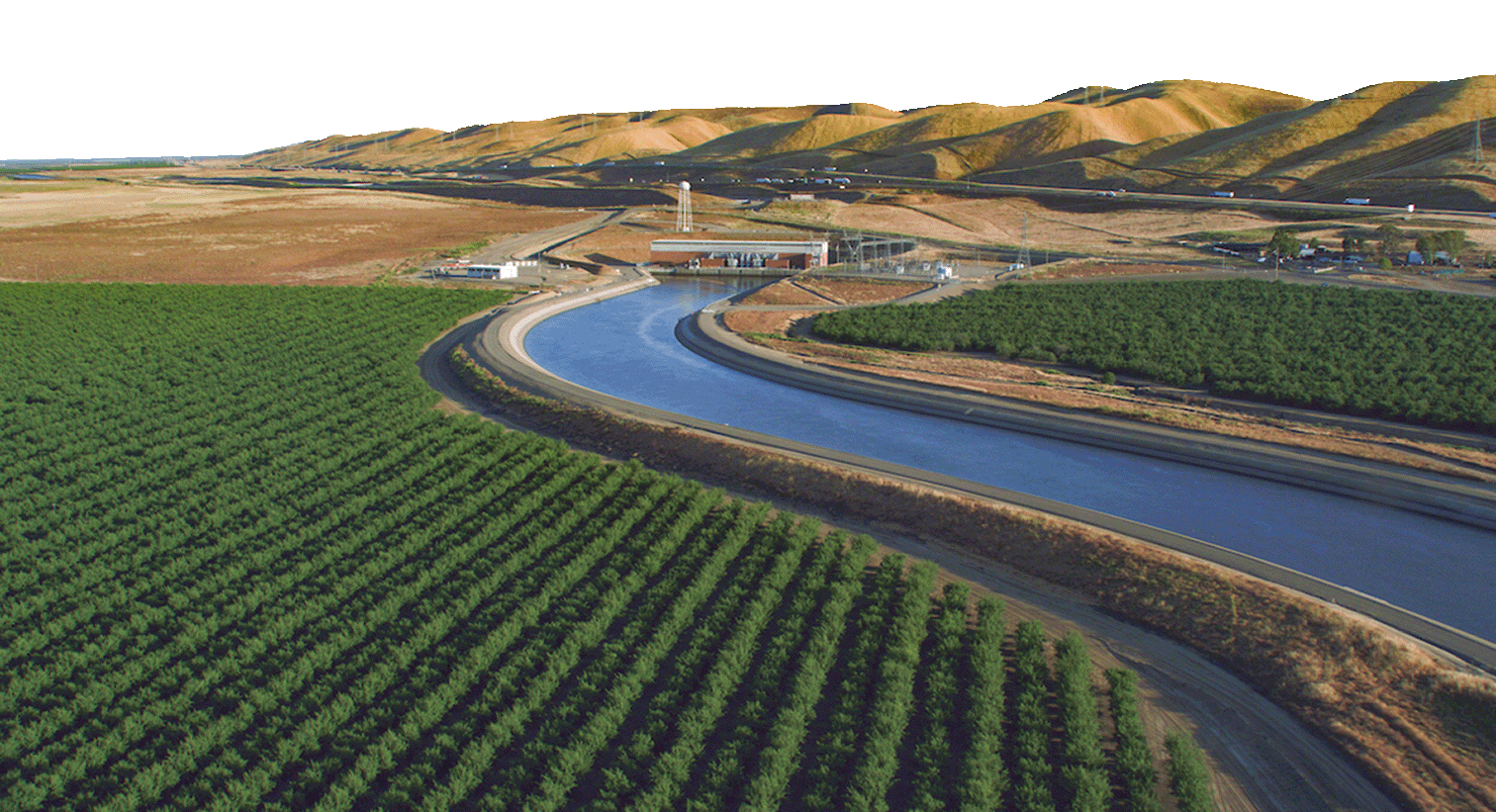 Photo of hills and farmland in california